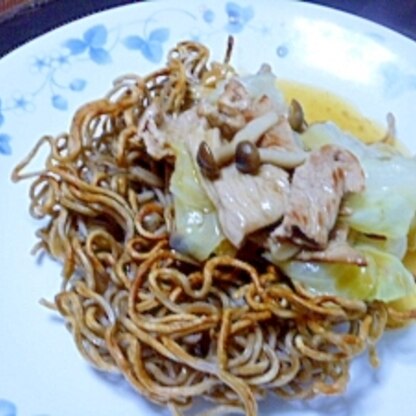 蕎麦で焼きそばです♪